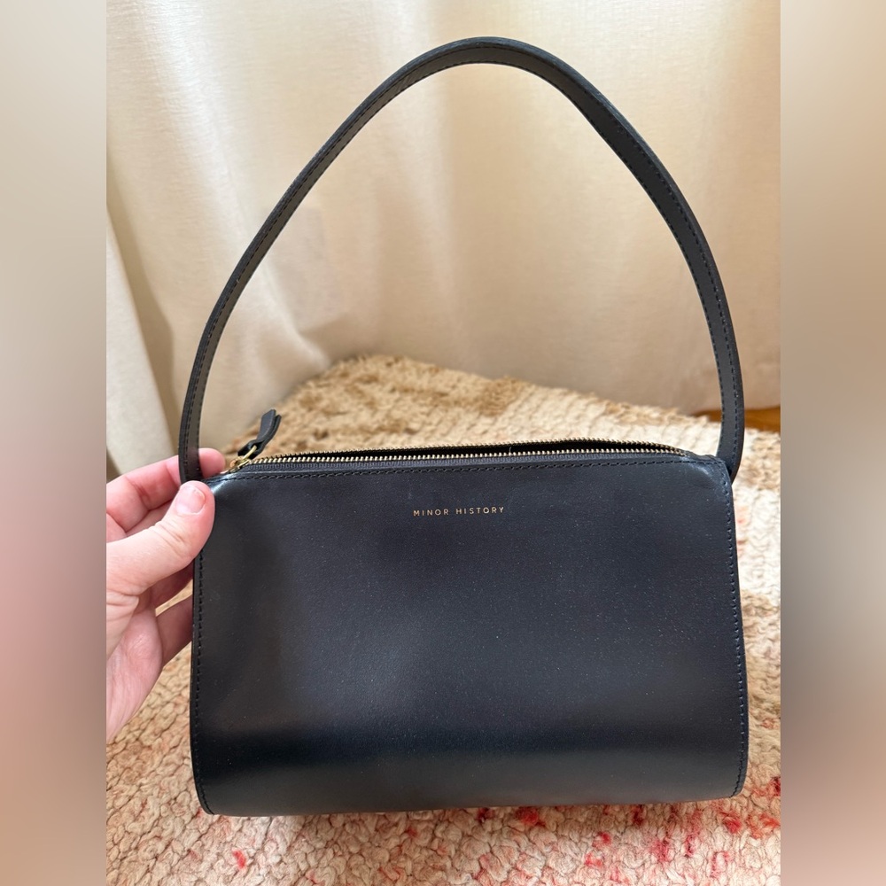 Minor History Black Leather Shoulder Bag